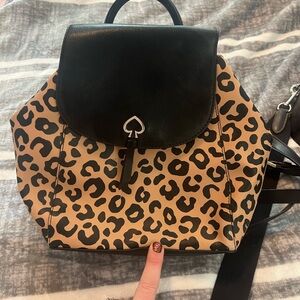 Authentic leather Kate Spade mini backpack purse